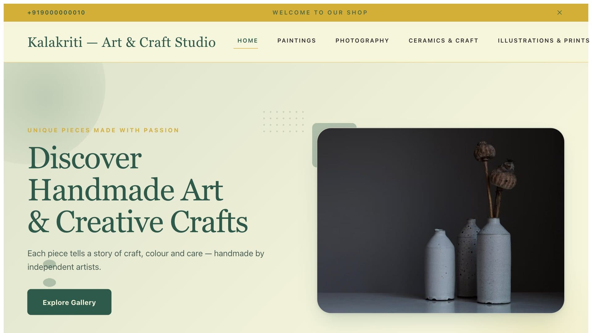 ArtCraft theme preview